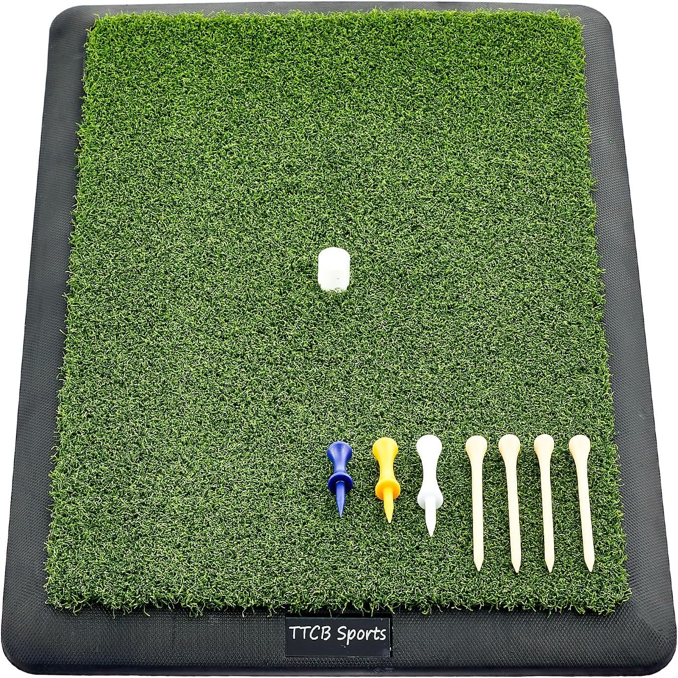 ttcbsports 13x 17 synthetic turf golf mat thickened rubber base golf practice matgolf swing practice mat for golf practi