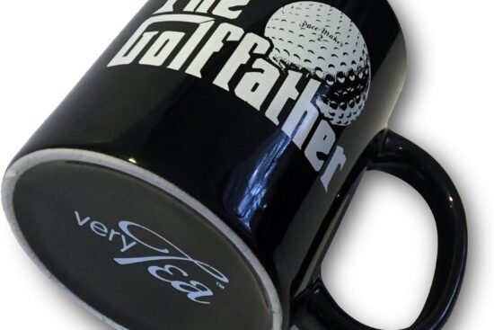 verytea the golf father black mug cup