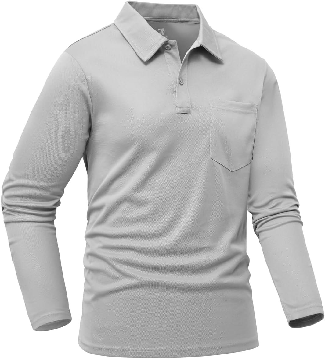 YSENTO Mens Golf Polo Shirts Long Sleeve Golf Tops Quick Dry Breathable Casual Workwear Tennis Polo T-Shirts