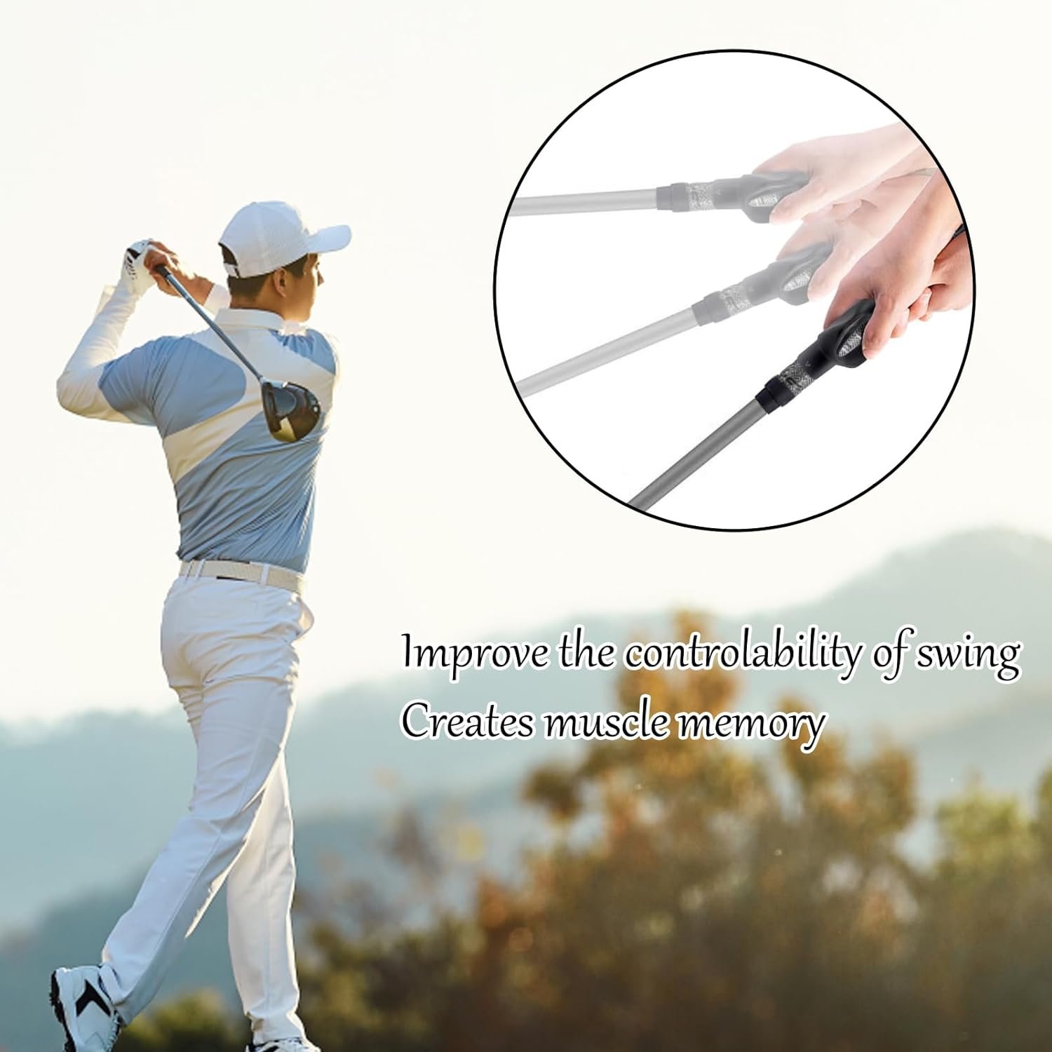 ZNDFTW Golf Grip Training Aid, Golf Training Aids - Swing Correction Armband, Improve Hand Positioning Golf Swing aids Training Accessories Black