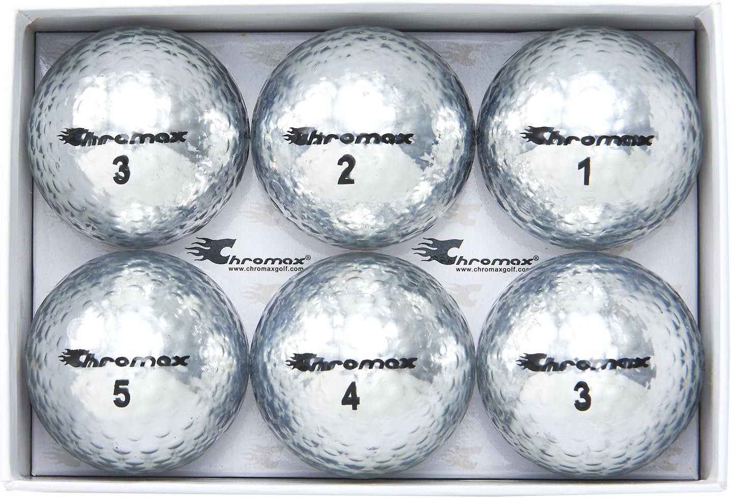 Chromax Metallic M5 Colored Golf Balls (Pack of 6)