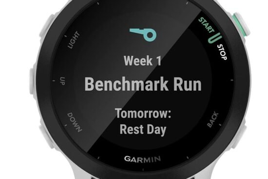 garmin forerunner 55 easy to use lightweigh gps running smartwatch running and training guidance safety and tracking fea 4