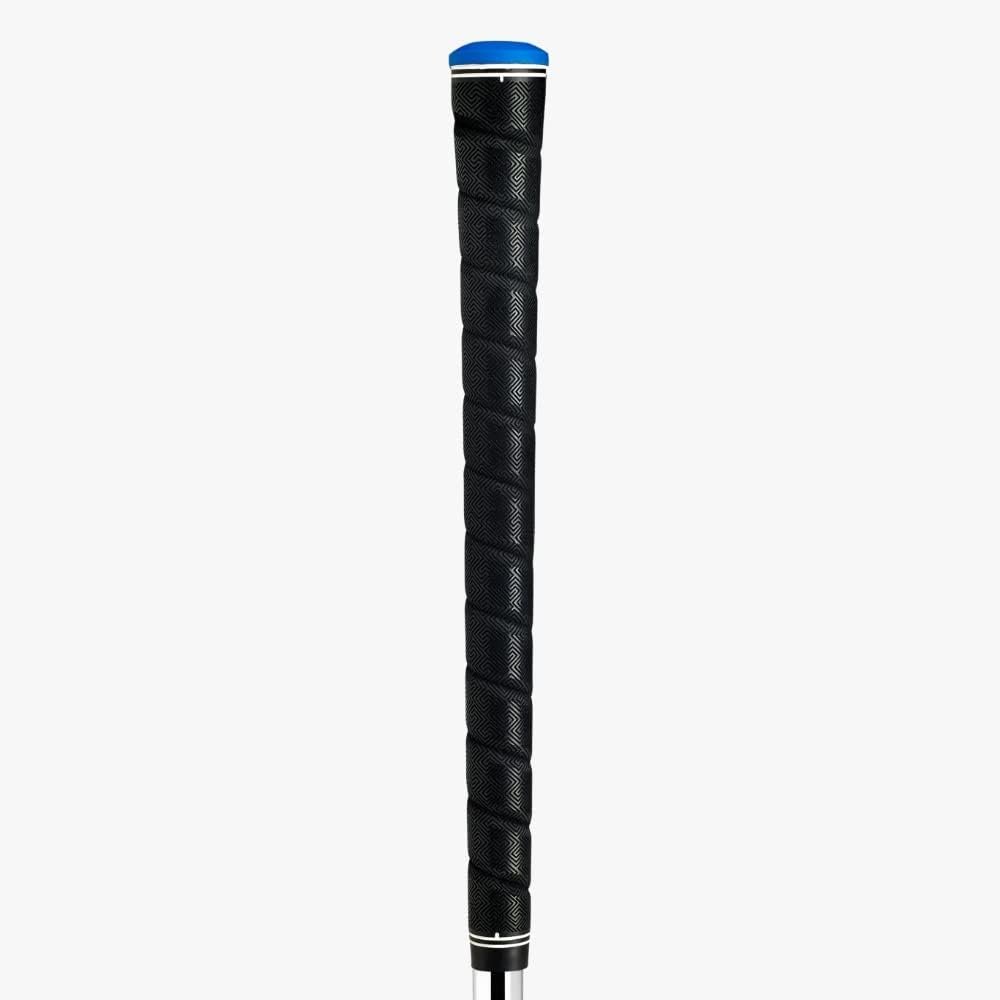 Lamkin Sonar+ Wrap Golf Grips, Swinging Grips, with Lamkins Fingerprint and GENESIS Technology, Black/Blue