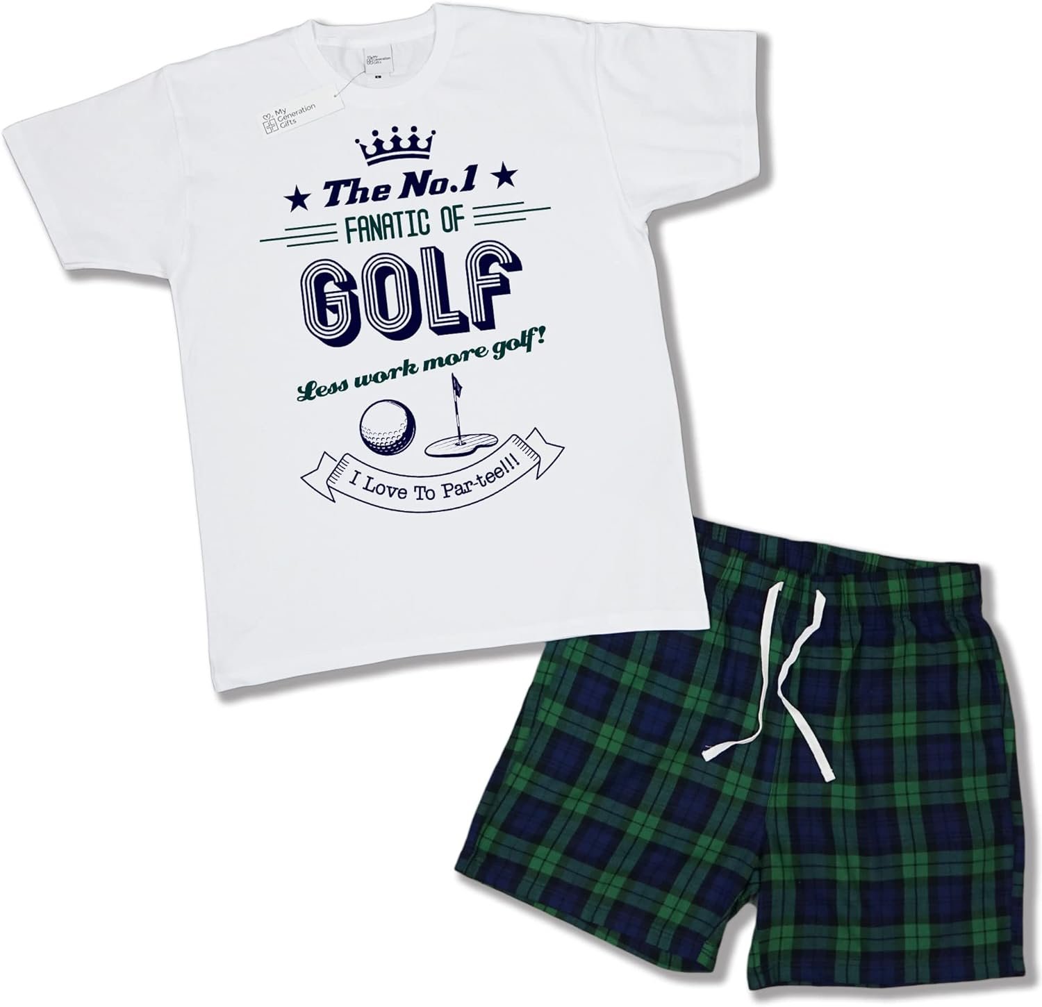 The No.1 Fanatic of Golf - Golfers Golfing Fan Birthday Gift | Present Mens Pyjama Loungewear Set