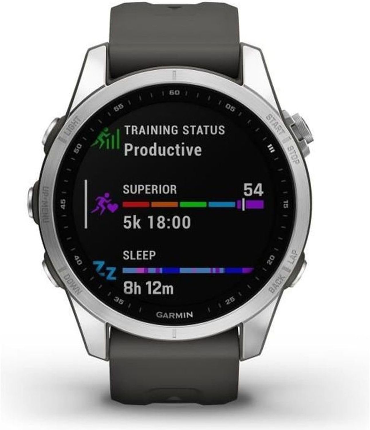 Garmin fēnix 7S, Smaller Multisport GPS Smartwatch, Advanced Health and Training Features, Touchscreen and Buttons, Ultratough Design Features, Up to 11 days battery life, Graphite