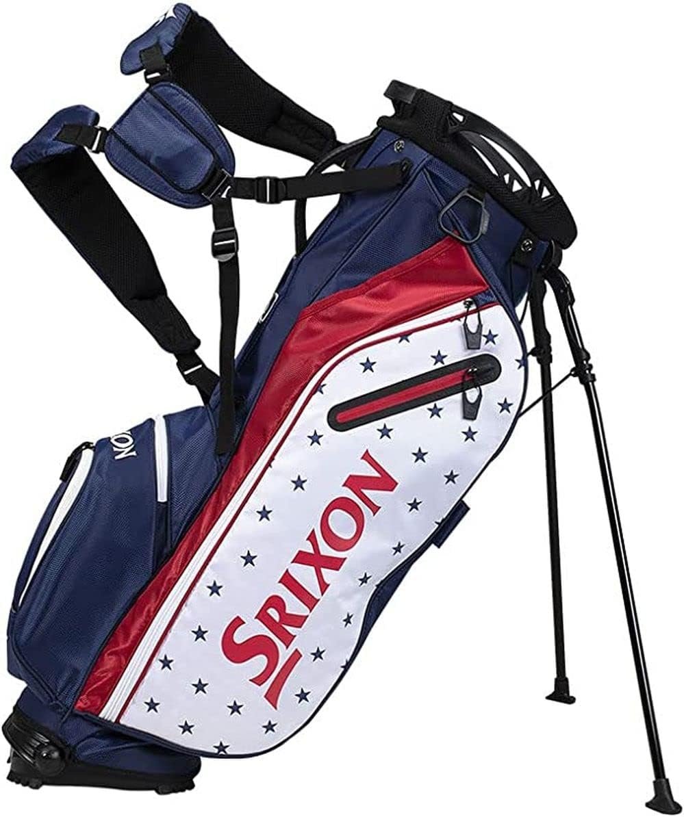 Srixon - US OPEN - Major Limited Edition Stand Golf Bag - 4 Club Divider - 5 Zipper Pockets including a Velour-lined Valuable and an Insulated Coller Pocket - Comfort Mesh Hip Pad - 2.5 Kg