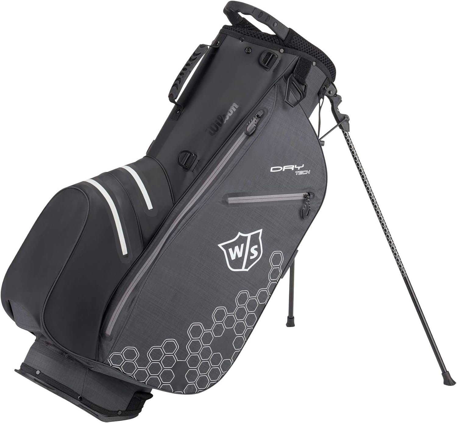 wilson golf ws dry tech ii carrying case black integrated stand 2 kg water repellent material