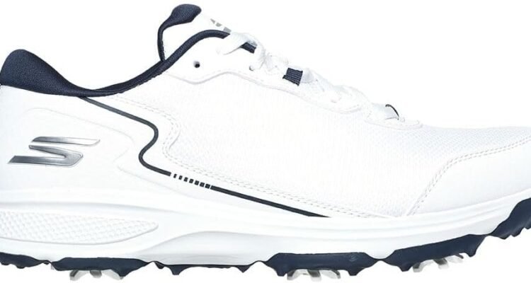 skechers mens torque sport fairway relaxed fit spiked golf shoe sneaker